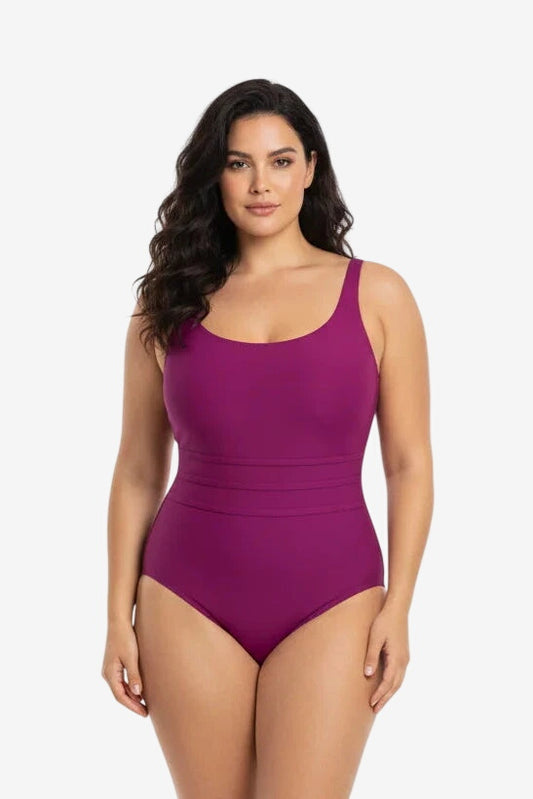 Costume Intero Amarena/Nero/Turchese