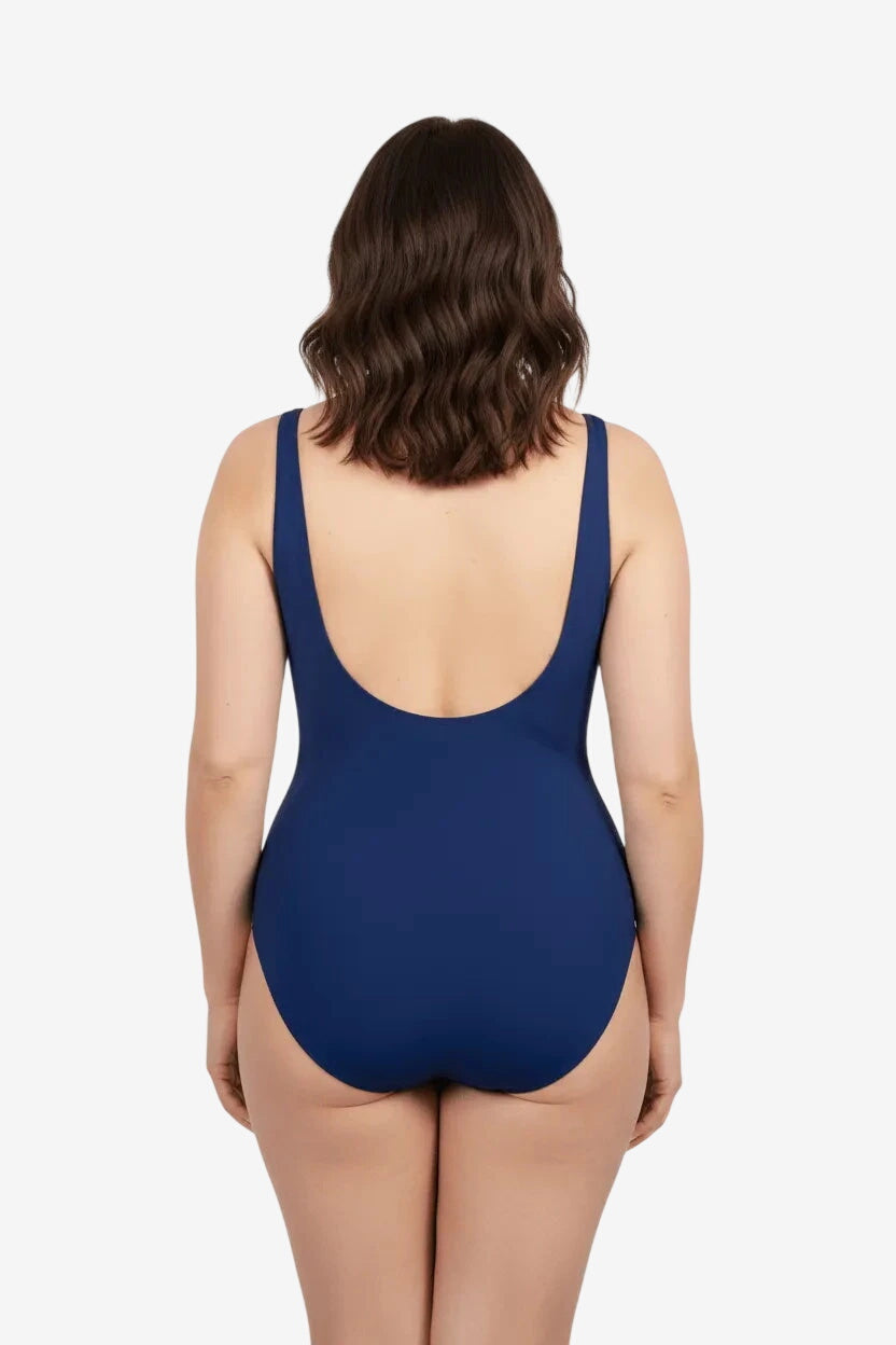 Costume intero Roidal blu royal con spalline larghe e schiena scoperta.