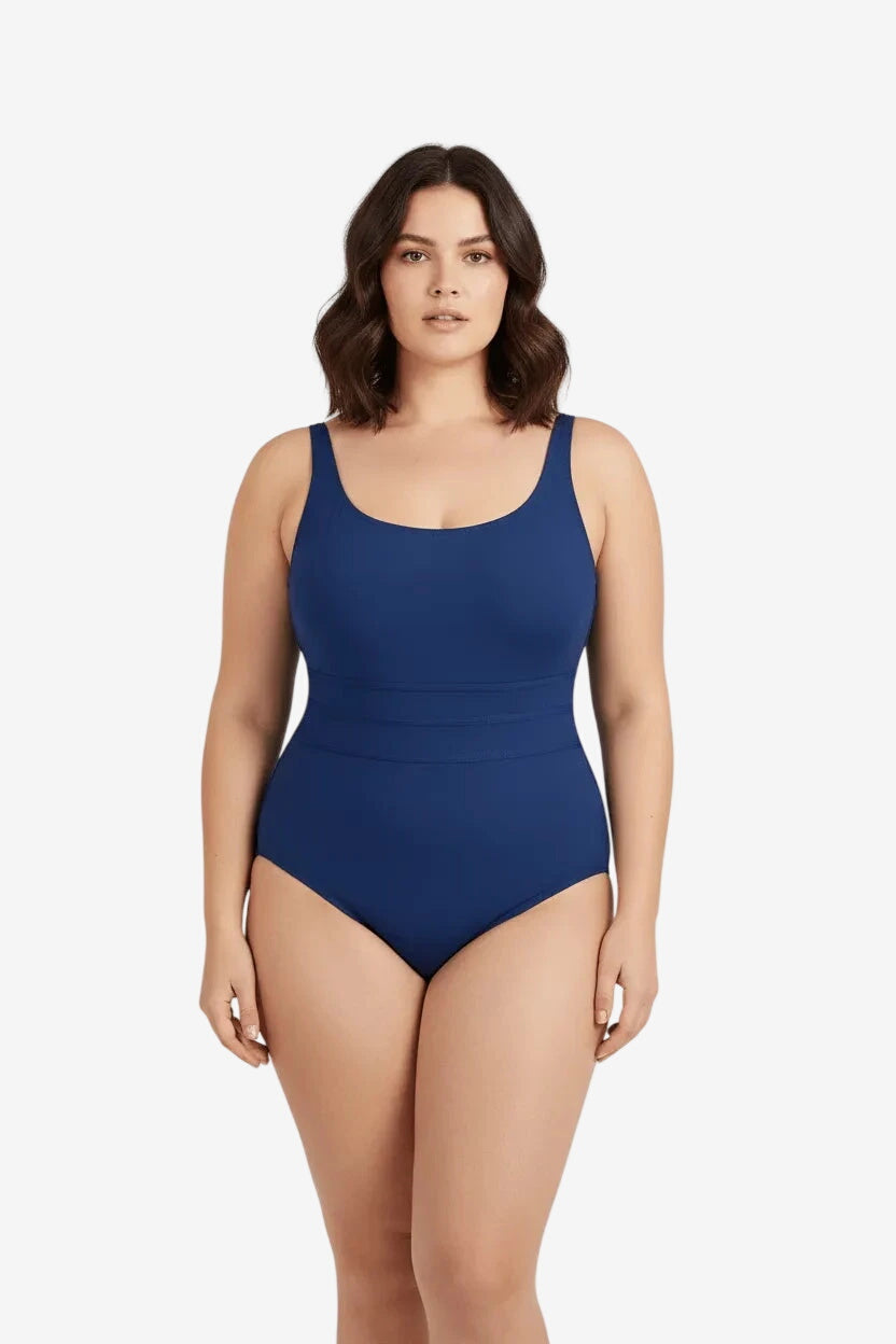 Costume intero Roidal blu royal con scollo rotondo e spalline larghe.