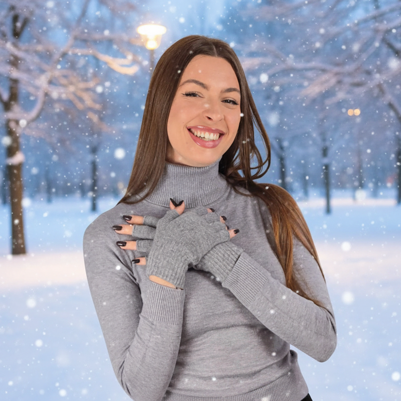 Guanti Grigio Neve
