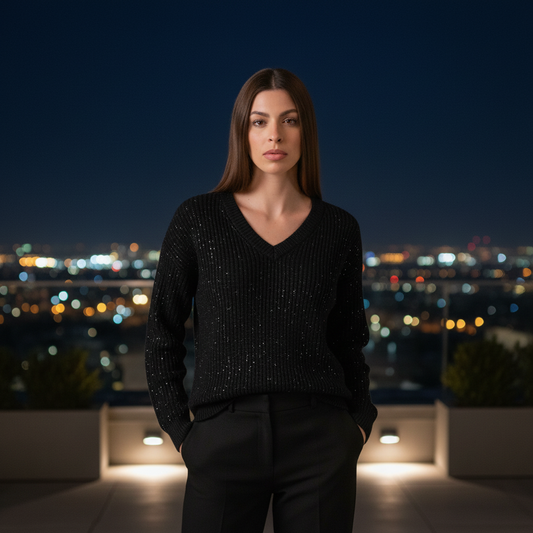 Maglia Nera Sequin
