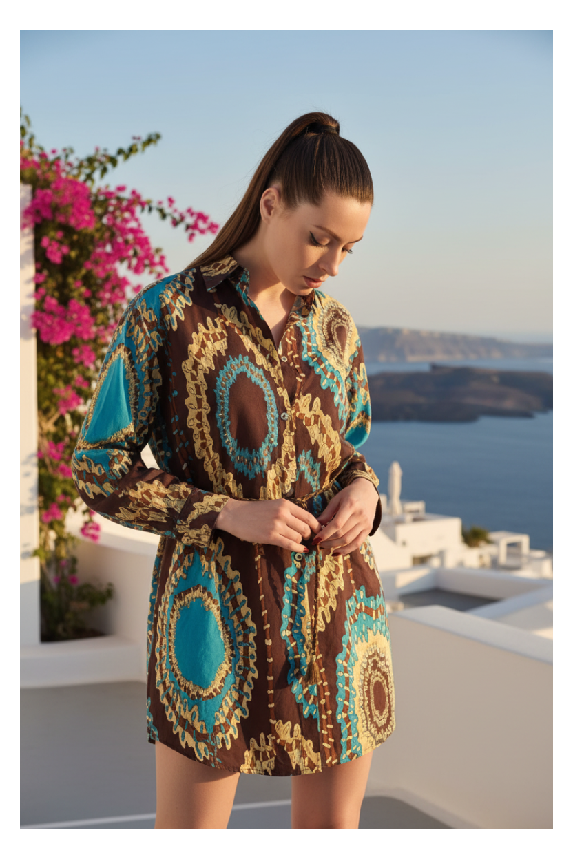 Camicione Miss Bikini con fantasia mare.