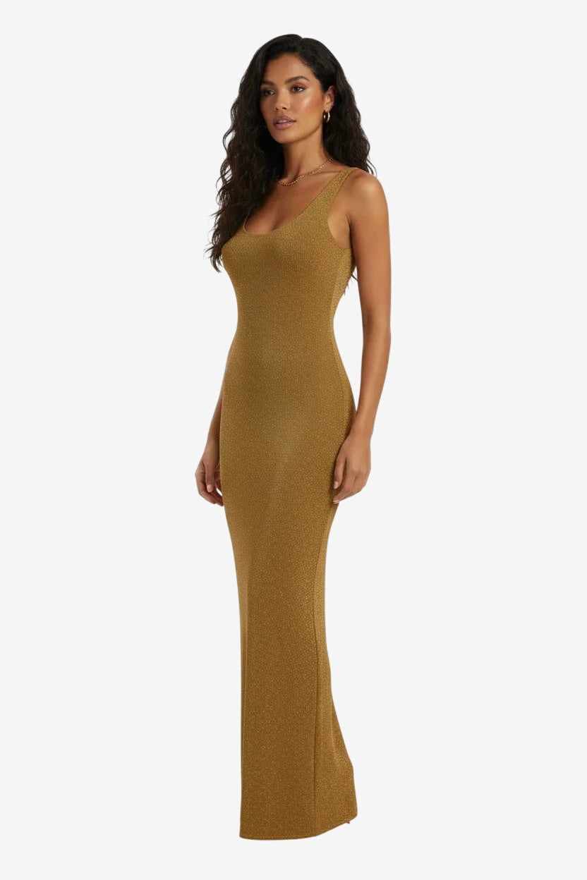 Abito Lungo Oro Lurex – Otro Amor