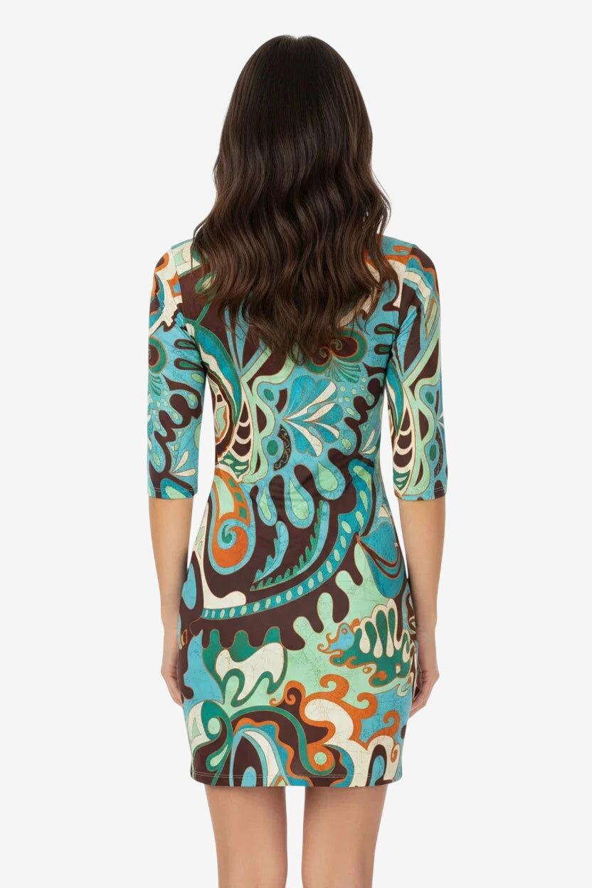 Mini Dress Fantasia Moro/Acqua – Genius