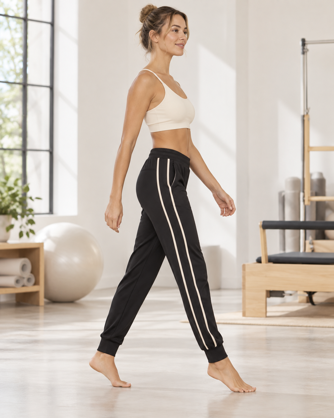 Pantalone Jogger Donna Nero Selmark