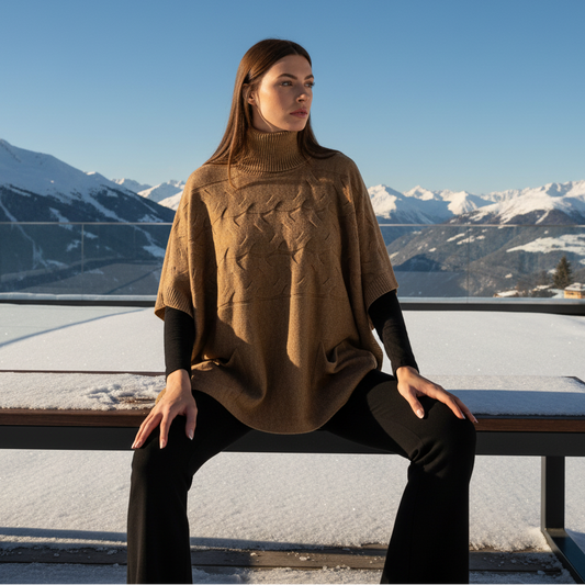 Poncho Cammello Chalet