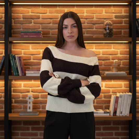 Pullover Cioccolato Panna Urban