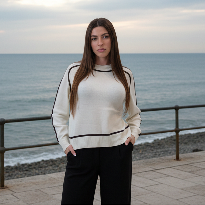 Pullover Panna Nero