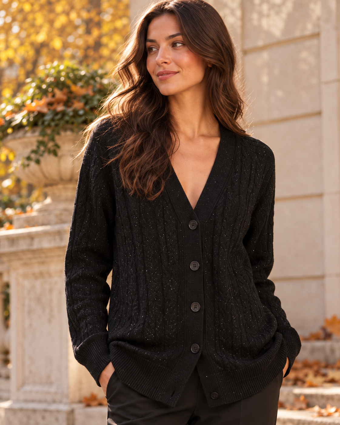 Cardigan Nero Iconique