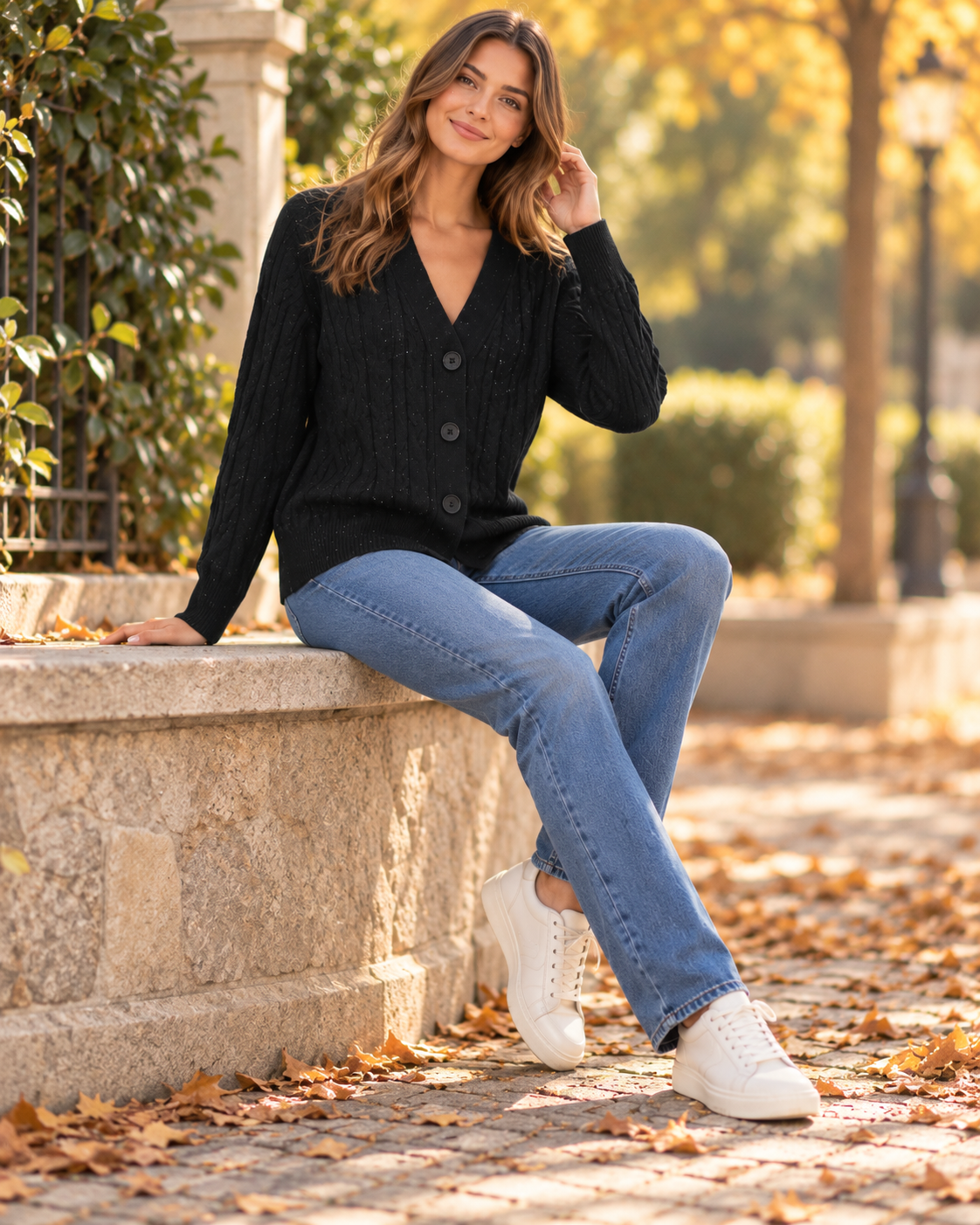Cardigan Nero Iconique
