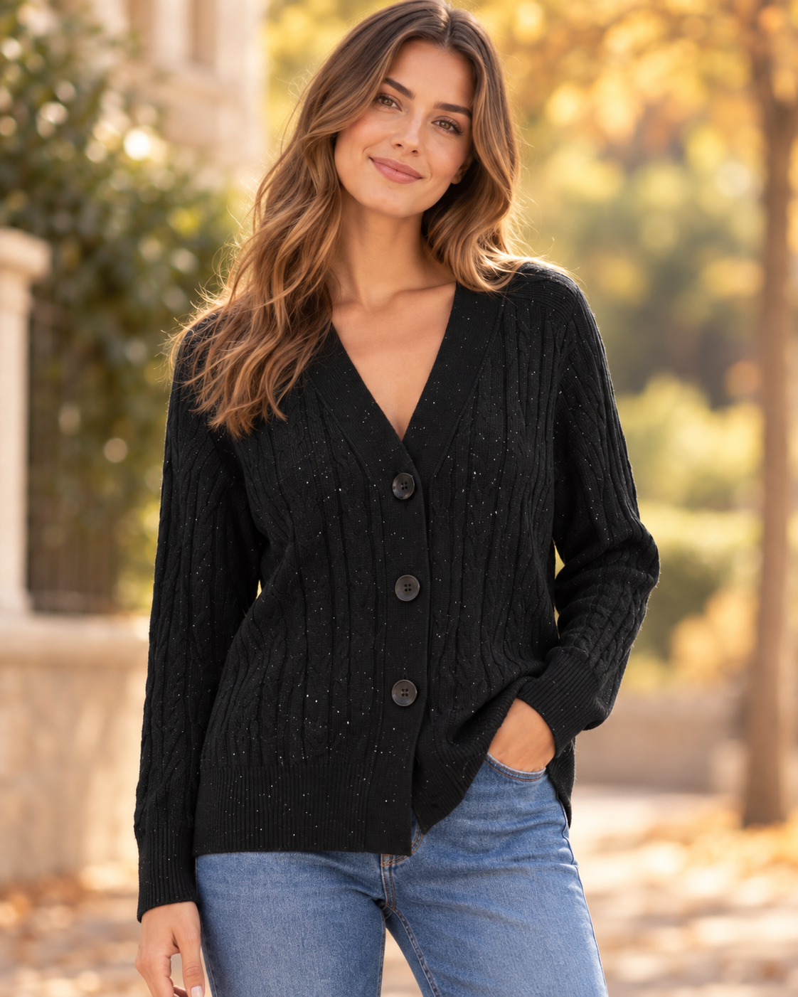Cardigan Nero Iconique