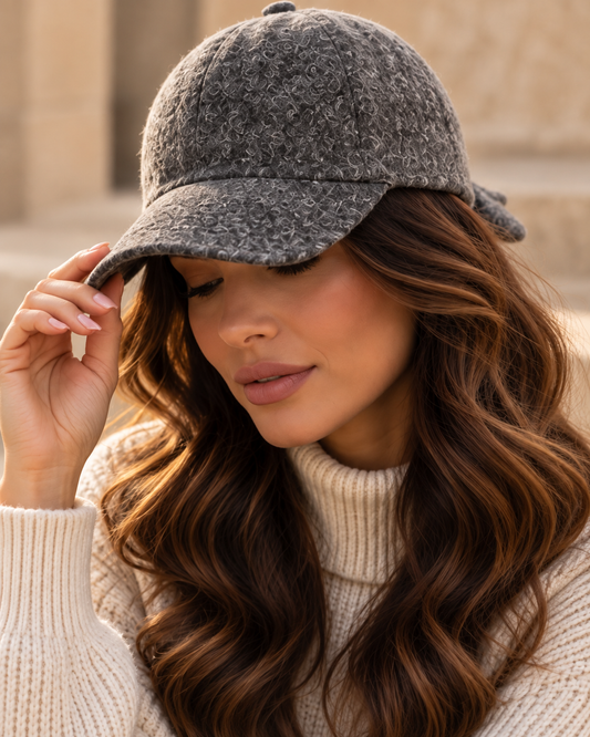 Cappello con visiera grigio Selmark