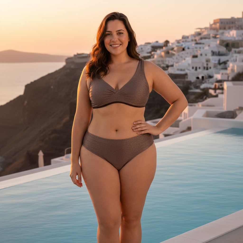 Taupe Bikini Santorini